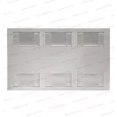 OMU FV3-4 3 mezős 4 soros falra szerelhető fém elosztószekrény (4x36 modul) 650x800x165mm IP43 750°C