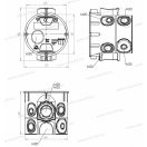 OP10725 halogénmentes 65mm mély sorolódoboz sorolható kötődoboz átmérő: 60mm