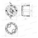 Gipszkarton doboz 47mm mély, 68mm átmérőjű, OP115