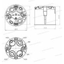 Gipszkarton doboz 61mm mély, 68mm átmérőjű, OP117