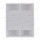 OMU FV2-3 2 mezős 3 soros falra szerelhető fém elosztószekrény (3x24 modul) 500x550x165mm IP43 750°C
