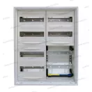 OMU FV2-3 2 mezős 3 soros falra szerelhető fém elosztószekrény (3x24 modul) 500x550x165mm IP43 750°C