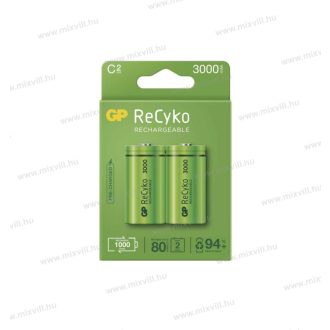   GP RECYKO C HR14 baby akkumulátor elem 3000mAh NiMH 2db/bliszter B2133 1,2 V