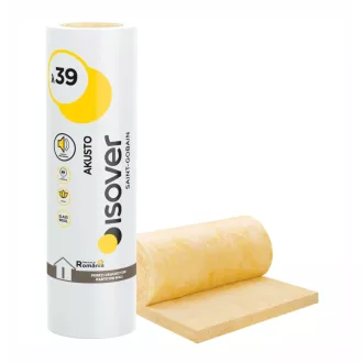   Isover AKUSTO 50 Twin Válaszfal-hangszigetelő üveggyapot filc 2x7500x(2x600)x50mm 18 m2/tekercs