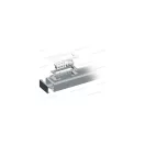 CAT MA 130x65 Alumínium parapet csatorna fehér 2m