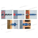 Koelner tipli Rawlplug nagyteljesítményű univerzális nylon kék 6x30 100db/doboz