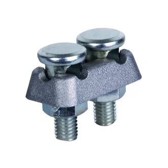  MCSK-02 csatlakozókapocs 2x8-10mm köracélhoz alumínium öntvény+ a csavar, anya ónozott acél 2020803