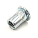 Koelner M10 lapos peremű szegecsanya acél átm:8 átfogás:1-4mm rovátkolt S1M10STC 03419