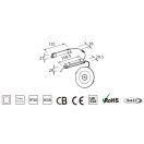 EL-LED-003-N IP20 3W LED 3h álmennyezetbe süllyeszthető útvonaljelző vészvilágító nem állandó üzemű