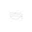 EL-LED-54-M IP65 LED 3h vészvilágító inverterrel univerzális állandó/nem üzemű opál mennyezeti lámpa