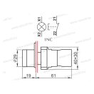 XBS NG22-BW3461 Ledes világító nyomógomb piros