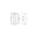400C8 Kötődoboz gumibevezetővel IP55 300x220x120mm, UV álló