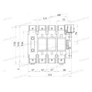 XBS INT FLS-11/00-160 Bíztosító-szakaszolókapcsoló 3 pólusú 160A