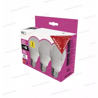   Emos ZQ5141.3 LED izzó E27 A60 8,5W 806lm 4100K 180° vil.szög 3év garancia 3db/dob