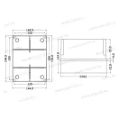 440C6 Kötődoboz magasított átlátszó fedéllel IP56 190x140x140mm, UV álló