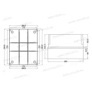 440C7 Kötődoboz magasított átlátszó fedéllel IP56 240x190x160mm, UV álló