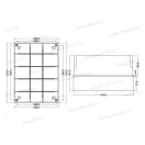 440C8 Kötődoboz magasított átlátszó fedéllel IP56 300x220x180mm, UV álló