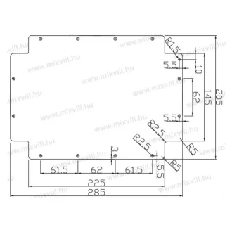 450P8 Fém szerelőlap 300x220mm