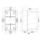 440C5 Kötődoboz magasított átlátszó fedéllel IP56 150x110x140mm, UV álló