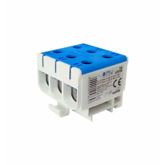   Omu system TUK62550N 6x2,5-50mm2 (CU:245A, AL:220A) 1 pólus kék csatlakozókapocs sorkapocs