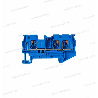   3 vezetékes átmenő Push-in sorkapocs 0,25-4mm2 32A kék Omu system TPI324N TWIN DIN sín