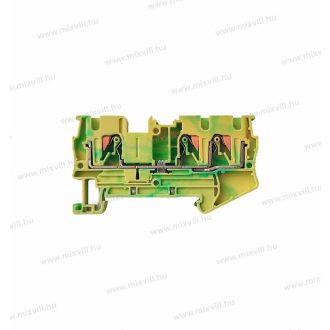   3 vezetékes földelő Push-in sorkapocs 0,25-4mm2 32A zöld-sárga Omu system TPI324PE TWIN DIN sín