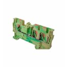 3 vezetékes földelő Push-in sorkapocs 0,25-4mm2 32A zöld-sárga Omu system TPI324PE TWIN DIN sín