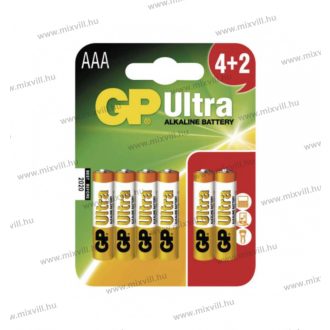  GP Ultra LR03 1.5V ceruza elem AAA BL4+2 6db/bliszter B1911MM