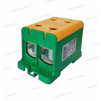   1 pólusú zöld-sárga fővezetéki sorkapocs csatlakozókapocs 4x35-150mm2 CU 320A AL 290A TUK435150