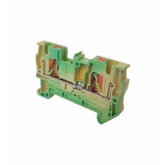   2 vezetékes földelő Push-in sorkapocs 0,25-4mm2 32A zöld-sárga Omu system TPI224PE DIN sín