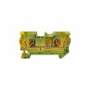 2 vezetékes földelő Push-in sorkapocs 0,25-4mm2 32A zöld-sárga Omu system TPI224PE DIN sín