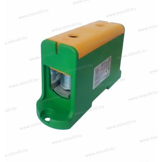   1 pólusú zöld-sárga fővezetéki sorkapocs csatlakozókapocs 2x35-240mm2 Cu425A Al380A Omu system TUK23