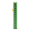 Kalapsínre rögzíthető sorkapocs csatlakozó kapocs 12x16mm2 zöld/sárga csavaros PE12-F2 Pollmann 2020