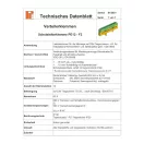 Kalapsínre rögzíthető sorkapocs csatlakozó kapocs 12x16mm2 zöld/sárga csavaros PE12-F2 Pollmann 2020
