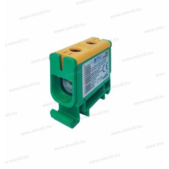   Omu system TUK22550PE 2x2,5-50mm2 160A CU: 145A AL 1pol. zöld-sárga csatlakozókapocs, sorkapocs