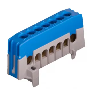   N7-F2 N nulla elosztókapocs 63A, kék 7x16mm2 2020266 Pollman sorolósínkapocs