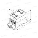 UKM 2x35-150mm2 (CU:320A, AL:290A) 1polus kék csatlakozókapocs 2090114
