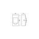 EC 60054E Falon kívüli elosztó 54 modulos füst színű ajtóval IP40