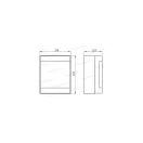 EC 62004E Falon kívüli elosztó 4 modulos átlátszó ajtóval IP65 150x170x100mm, UV álló, 1000VDC