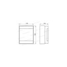 EC 62012E Falon kívüli elosztó 12 modulos átlátszó ajtóval IP65, UV álló, halogénmentes, 1000VDC