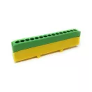 Kalapsínre rögzíthető sorkapocs 15x16mm2 zöld/sárga csavaros PE15-F2 Pollmann 2020273