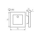 Kanlux 27379 APUS LED PIR NW lámpa mozgásérzékelős, 14lm, 4000K