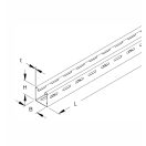 Niedax RL35050 fém kábeltálca 35x50mm 3m/szál 0,75mm perforált csavargarnitúrával 50H35