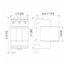 Raycap PV Protec T1-1100PV-3+0-01-E-R 1100VDC túlfeszültség levezető napelem T1+T2 B+C távkijelző 59