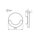 Kanlux 23100 SOLA LED WW lépcsővilágító lámpa 13lm, 3000K ("A++"-'A" energiaosztály)
