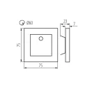 Kanlux 27370 APUS LED PIR WW lámpa mozgásérzékelős, 13lm, 3000K ("A++"-ˇ"A" energiaosztály)