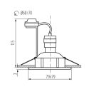 Kanlux TESON AL-DSL50 SPOT GU10 szögl.fix ("A++"-"E" energiaosztály) 7373 kif.