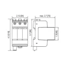 Raycap Safetec T2-1100PV-3+0-R 50 Y PV Imax50kA 1100VDC túlfeszültség levezető napelemhez C 59.0293