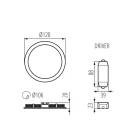Kanlux 28938 ROUNDA V2LED6W-WW-W lámpa