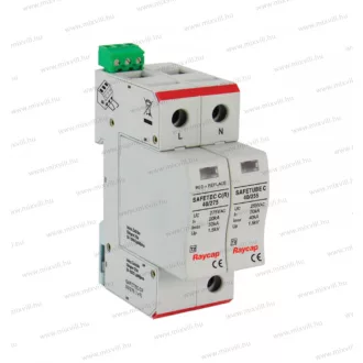  Raycap Safetec C 80/275 (1+1) pólusú In=20kA/P túlfeszültség levezető T2 (C) osztály 516.911